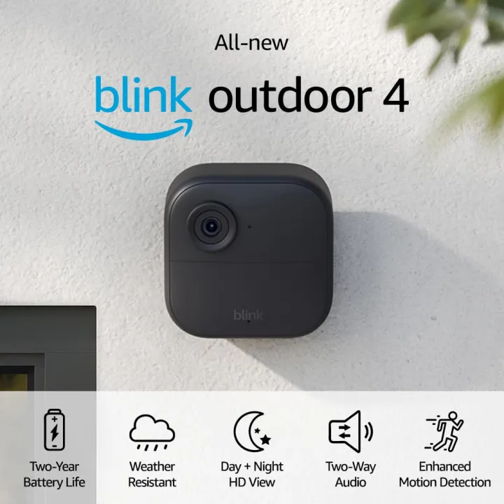 ⚡️ All-new Blink Outdoor 4 (4th Gen) – Wire-free smart security camera, two-year battery life, two-way audio, HD live view, enhanced motion detection, Works with Alexa | Lazada Malaysia