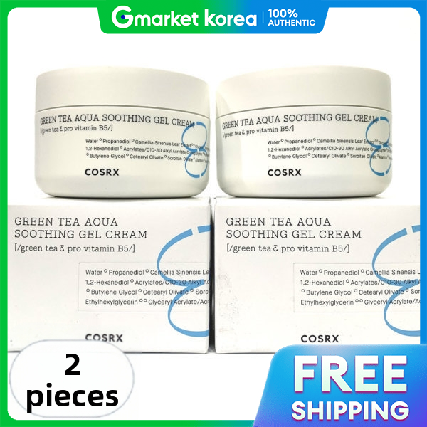COSRX | Hydrium Green Tea Aqua Soothing Gel Cream 50ml 2Ea (1+1)