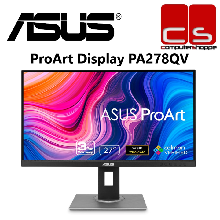 Asus ProArt Display PA278QV 27'' WQHD 75HZ 100% sRGB Calman Verified IPS Professional Monitor | Lazada Malaysia