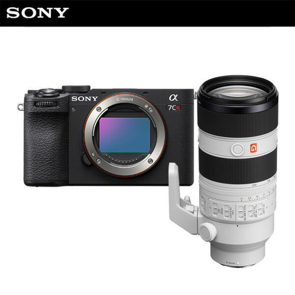 Sony | Sony Official Dealer Full-Frame Compact Camera Alpha A7Cr Body Black + Sel70200Gm2 Telephoto Zoom