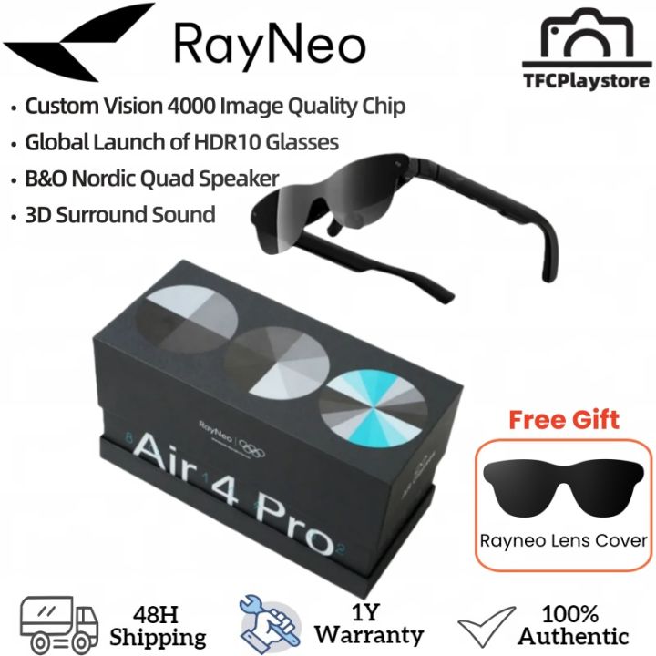 RayNeo Air 4 Pro Smart AR Glasses Supports HDR10 HD Giant Screen Viewing Glasses Micro OLED | Lazada Malaysia
