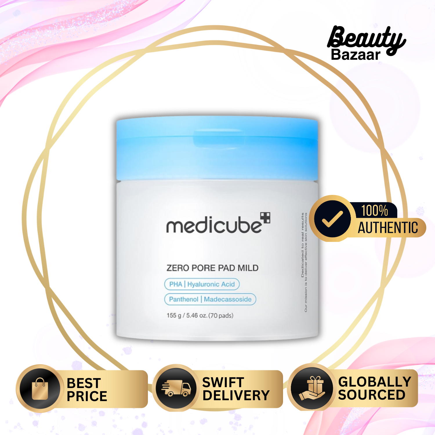 Medicube Zero Pore Pad Mild 70pads - exfoliating toner pad pore care pad blackhead care pad facial toner pad easy swipe skincare pad