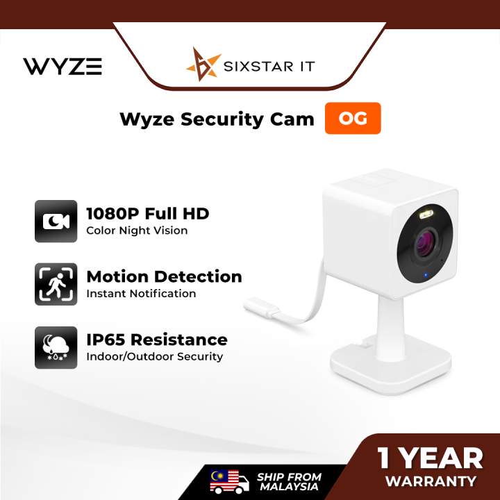 WYZE Cam OG - Smart Security Camera Indoor & Outdoor CCTV 120° FOV Built-in Spotlight | Lazada Malaysia