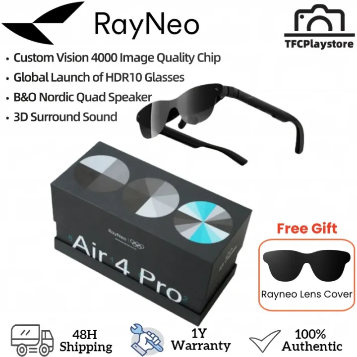 RayNeo Air 4 Pro Smart AR Glasses Supports HDR10 HD Giant Screen Viewing Glasses Micro OLED | Lazada Malaysia