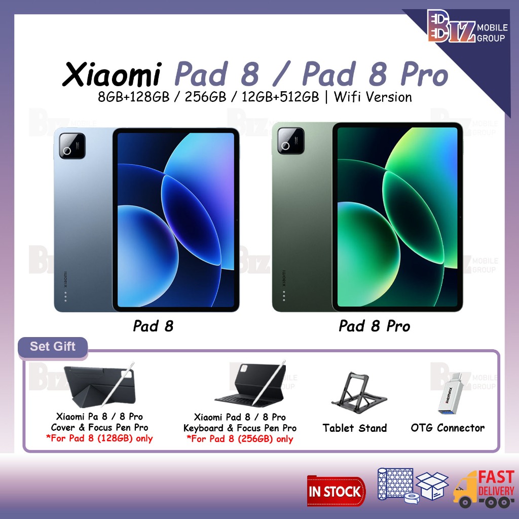 [NEW] Xiaomi Pad 8 / Xiaomi 8 Pro | Wifi Version | Original Xiaomi Set from Malaysia