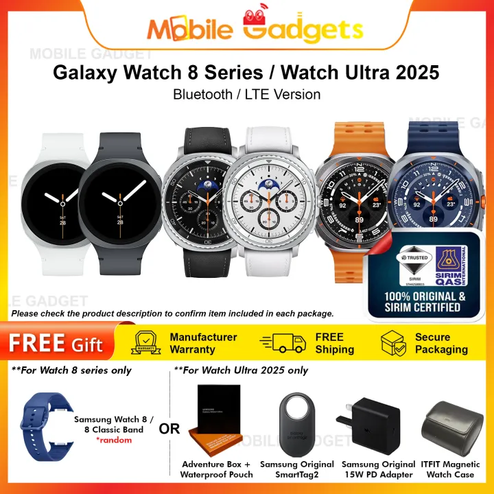Samsung Galaxy Watch 8 / Watch 8 Classic / Watch Ultra (2025) [Original Malaysia New Set with 1 Year Local Warranty] | Lazada Malaysia