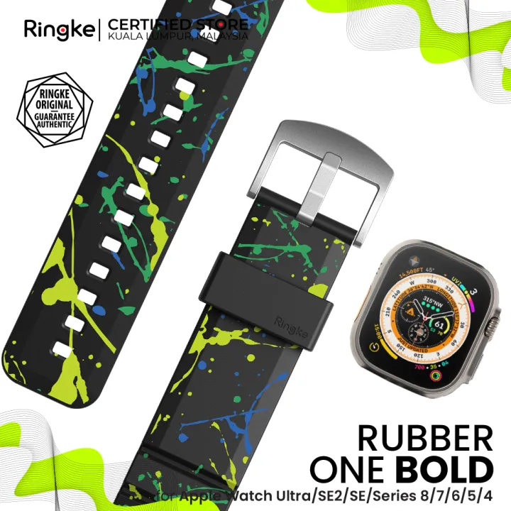RINGKE® RUBBER ONE BOLD Apple Watch Ultra/SE2/SE/Series 8/7/6/5/4/3/2/1 Comfortable Durable Flexible TPU Watch Band | Lazada Malaysia