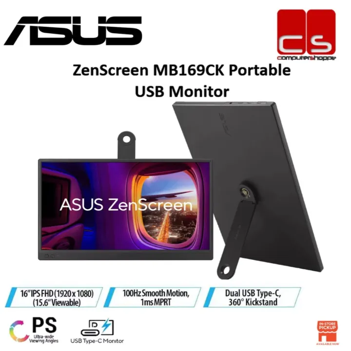 ASUS ZenScreen MB169CK Portable USB Monitor 16 inch | Lazada Malaysia