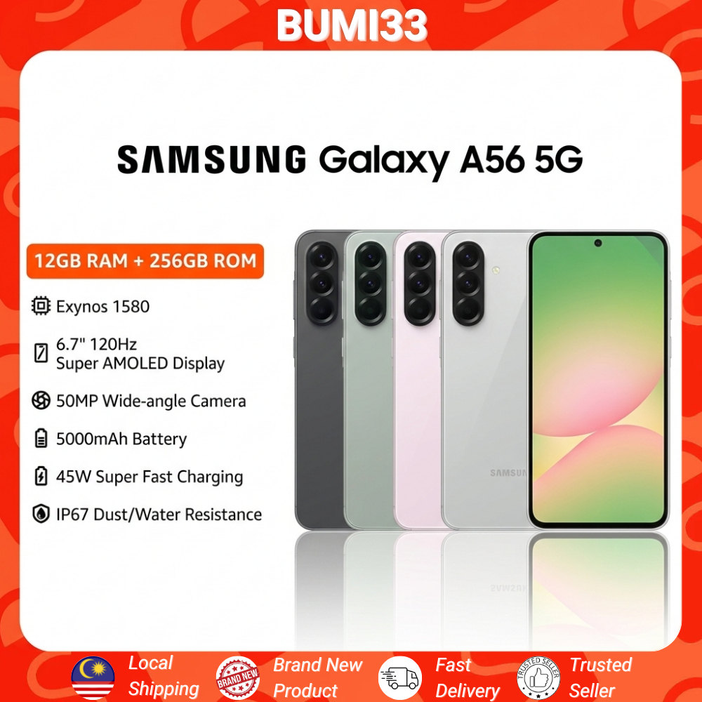 [PROMO] Samsung Galaxy A56 5G (12GB RAM + 256G ROM)Awesome Intelligence |