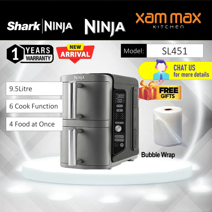 Ninja SL451 Double Stack XL 9.5L Air Fryer (with Probe) / Dual Basket / DoubleStack / SharkNinja | Lazada Malaysia