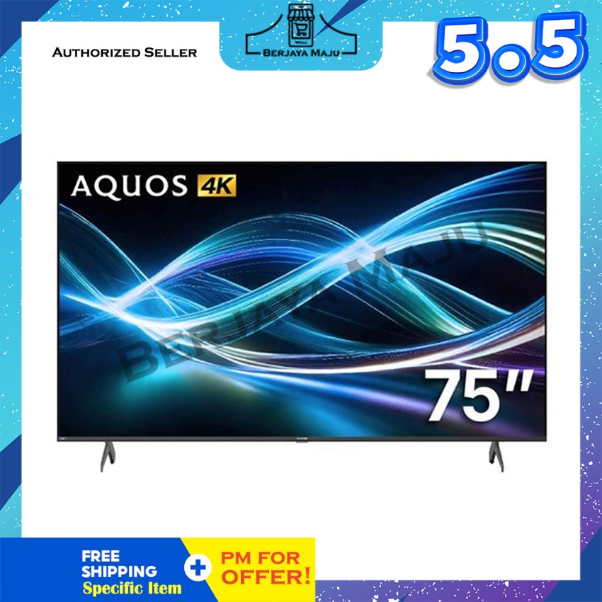 Sharp 75" 4K UHD HDR Google LED TV 4TC75HJ6000X