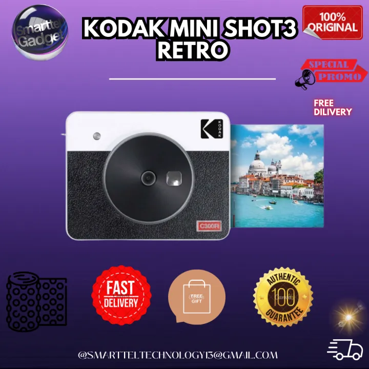 READY STOCK KL | NEW Kodak Mini Shot 3 Retro | Lazada Malaysia