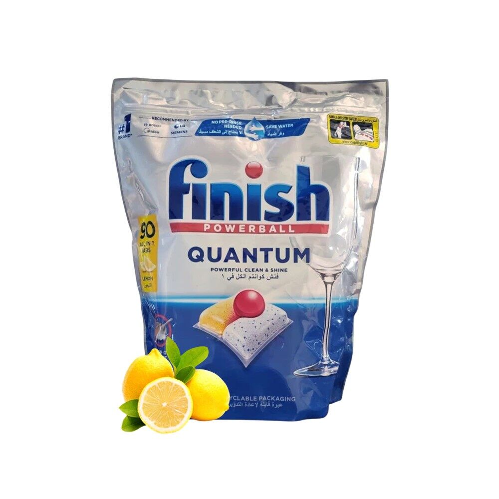 Finish Quantum All in One Dishwasher Tablets Regular / Lemon - 44 / 50 / 64 / 72 / 90 / 120 Tabs