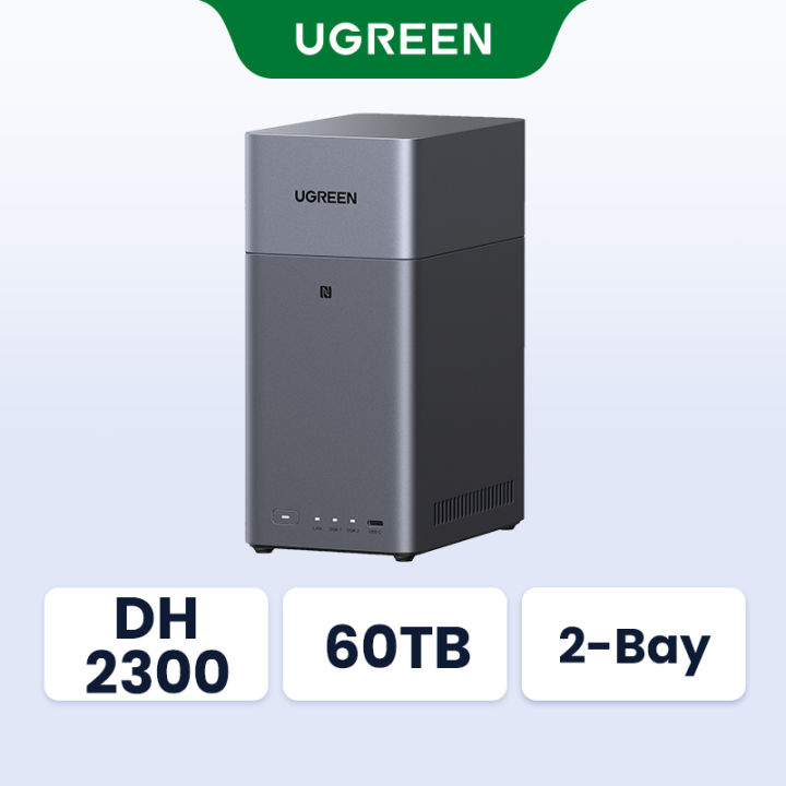 UGREEN NASync DH2300 2-Bay Desktop NAS, Support Capacity 60TB (Diskless), Remote Access, AI Photo Album, Beginner Friendly System, 4GB LPDDR4X RAM,1GbE, 4K HDMI, Network Attached Storage(Diskless) | Lazada Malaysia