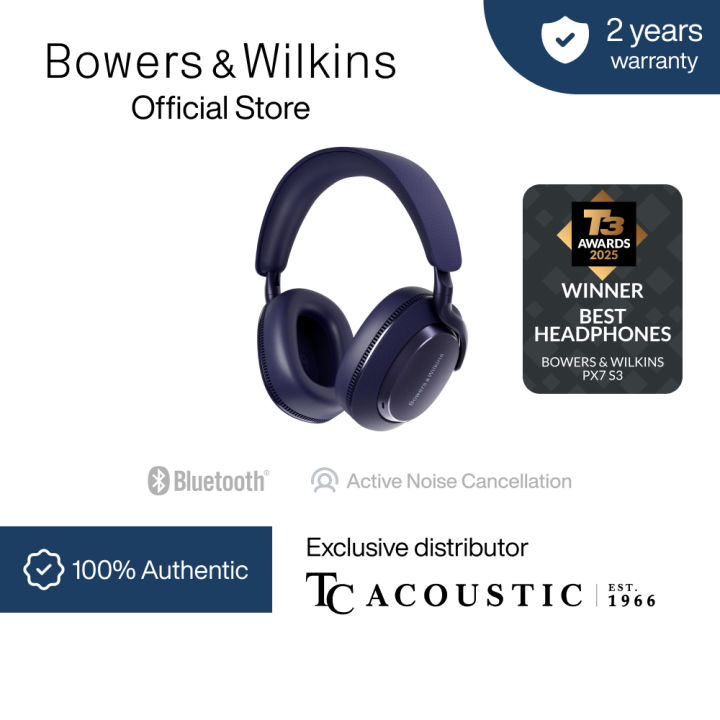 Bowers & Wilkins B&W Px7 S3 Over-Ear Wireless Headphones with Active Noise Cancelling (ANC) and Bluetooth | Lazada Malaysia