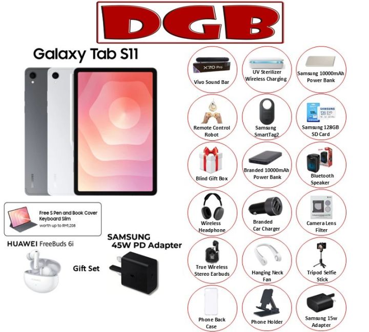 Samsung Galaxy Tab S11 (WiFi) (5G) | Original Malaysia Set | Lazada Malaysia