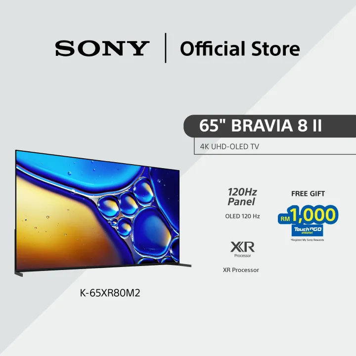 [2025 Model] Sony BRAVIA 8 II | QD-OLED | XR Processor | 4K Ultra HD | 120Hz | Smart TV (Google TV) | XR80M2 | Lazada Malaysia