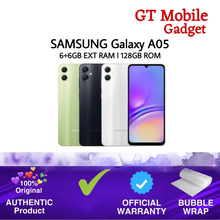 Samsung Galaxy A05 | 6GB+6GB Extended Ram+128GB Rom | Samsung Malaysia Warranty | Lazada Malaysia