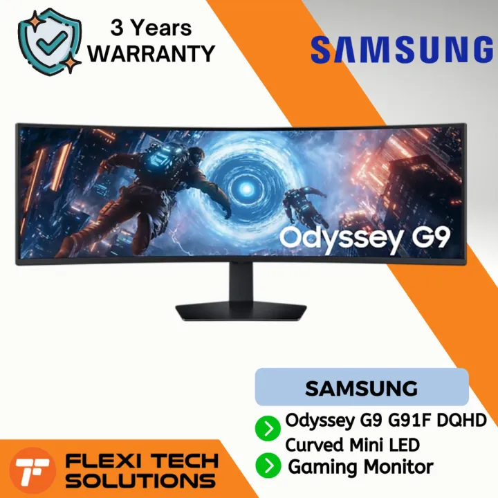 Samsung 49" Odyssey G9 G91F DQHD Curved Mini LED Gaming Monitor 144Hz (LS49FG912EEXXS) | Lazada Malaysia
