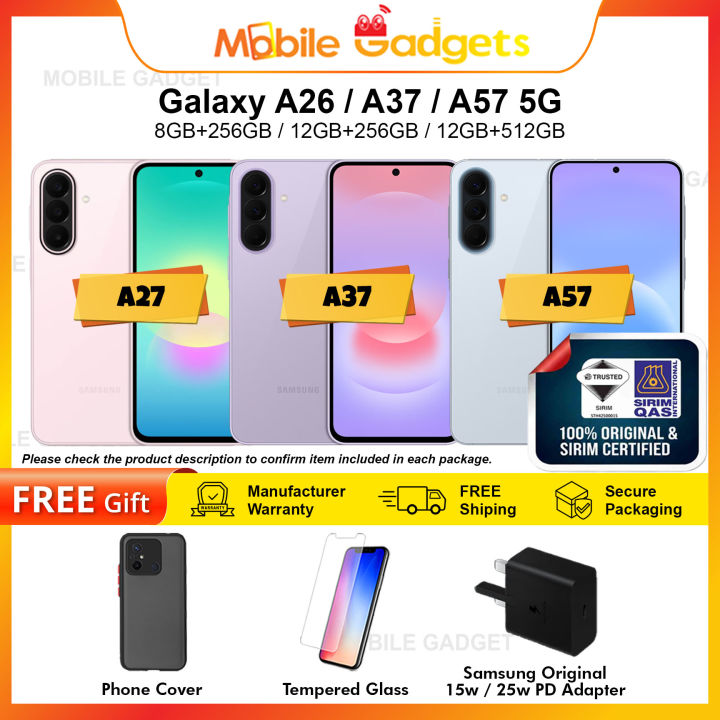 Samsung Galaxy A57 / A37 / A27 5G (8GB/12GB+256GB/512GB) | 100% Original Malaysia New Set | Lazada Malaysia