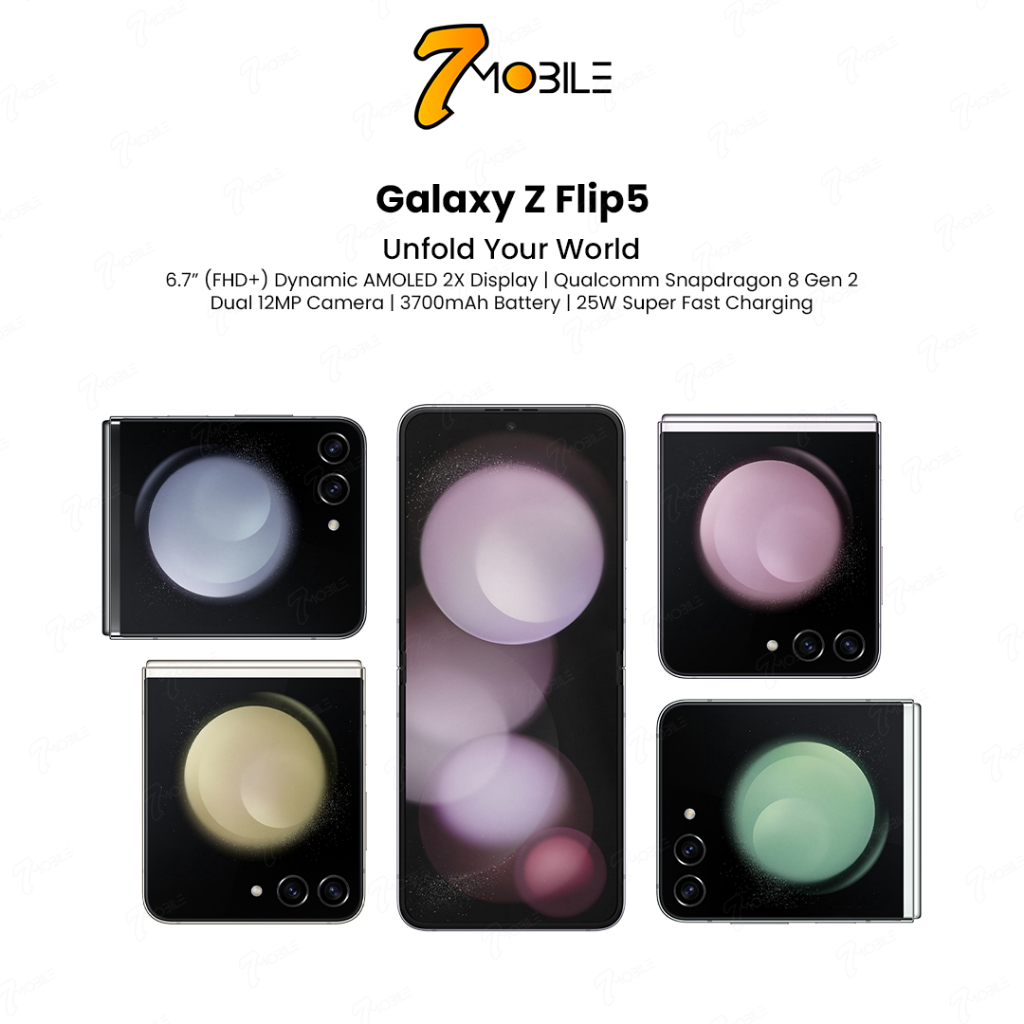 [Malaysia Set] Samsung Galaxy Z Flip 5 / Flip5 (256GB / 512GB ROM | 8GB RAM) 1 Year Samsung Malaysia Warranty