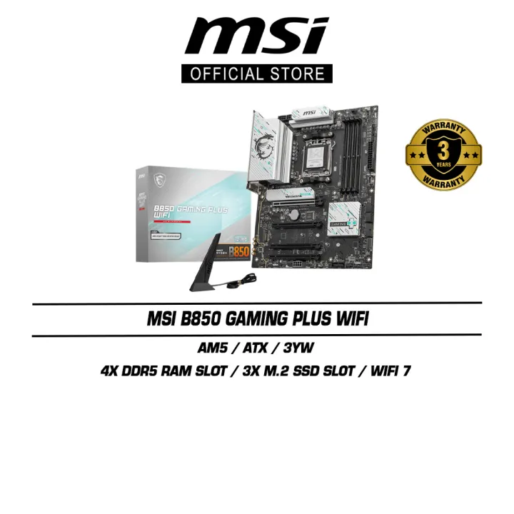 MSI B850 GAMING PLUS WIFI Motherboard (AM5 | ATX | 3Y) | Lazada Malaysia
