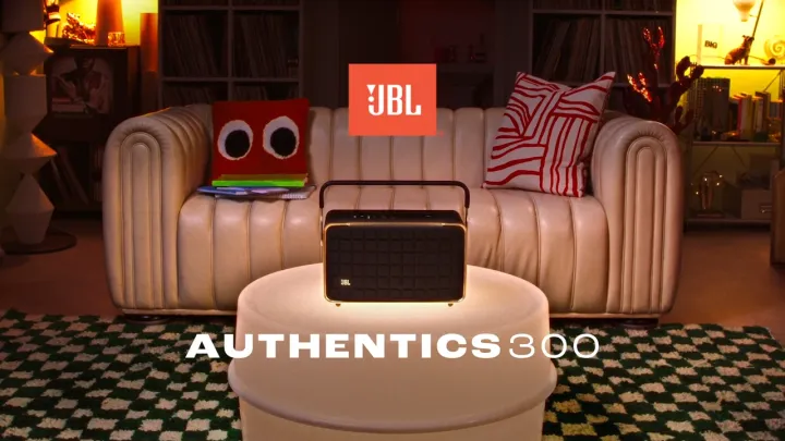 JBL Authentics 300 | Portable Smart Home Speaker with Wi-Fi, Bluetooth and Voice Assistants | Retro Design | 8h Playtime | Lazada Malaysia
