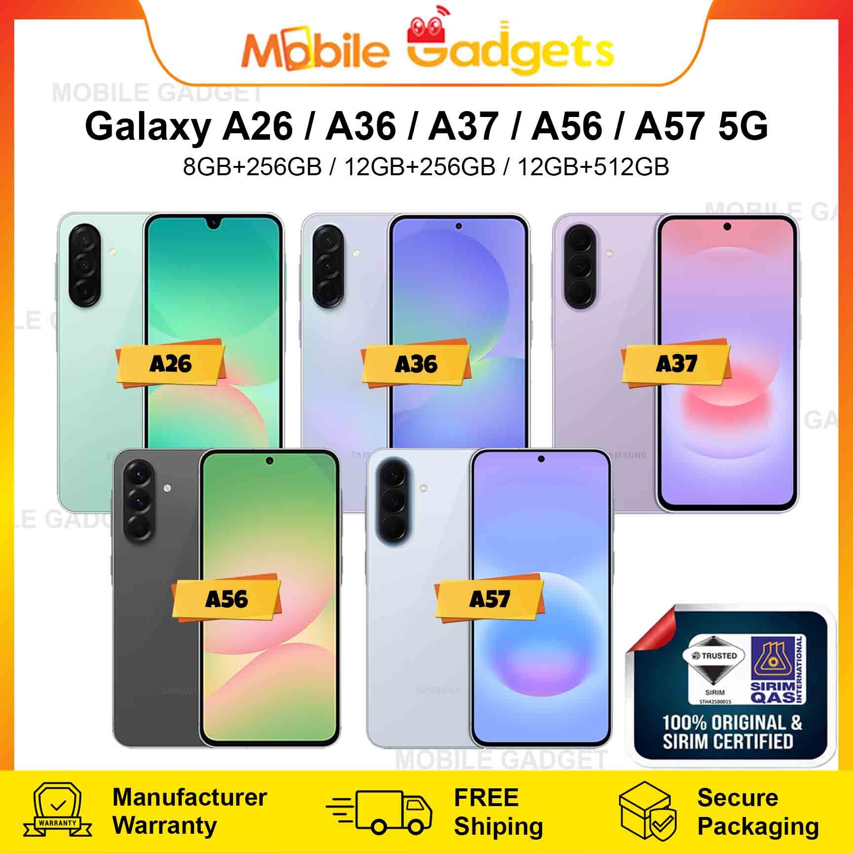 Samsung Galaxy A26 / A36 / A37 / A56 / A57 5G [6GB/12GB+256GB/512GB] | Original Malaysia Set