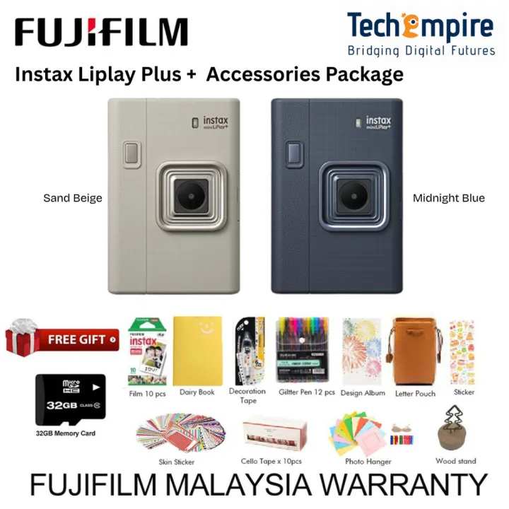 FUJIFILM INSTAX MINI LiPlay+ / Liplay Plus Hybrid Instant Camera | Fujifilm Malaysia Warranty | Lazada Malaysia