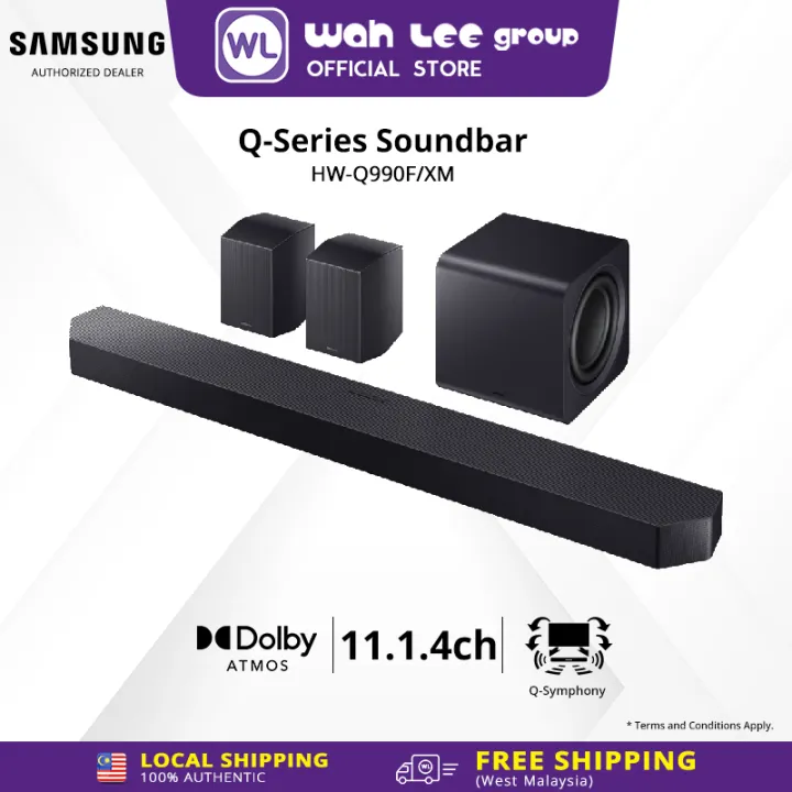 (CLEARANCE SALES) SAMSUNG Q-series Q990F Soundbar HW-Q990F HW-Q990D HW-Q990C 11.1.4ch with Subwoofer & rear speaker | Wireless Dolby Atmos | SpaceFit DISPLAY UNIT ONLY WAH LEE STORE | Lazada Malaysia