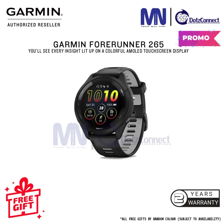 Garmin Forerunner 265 Music GPS Smartwatch Training Metrics and Recovery Insights with AMOLED Touchscreen Display | Lazada Malaysia