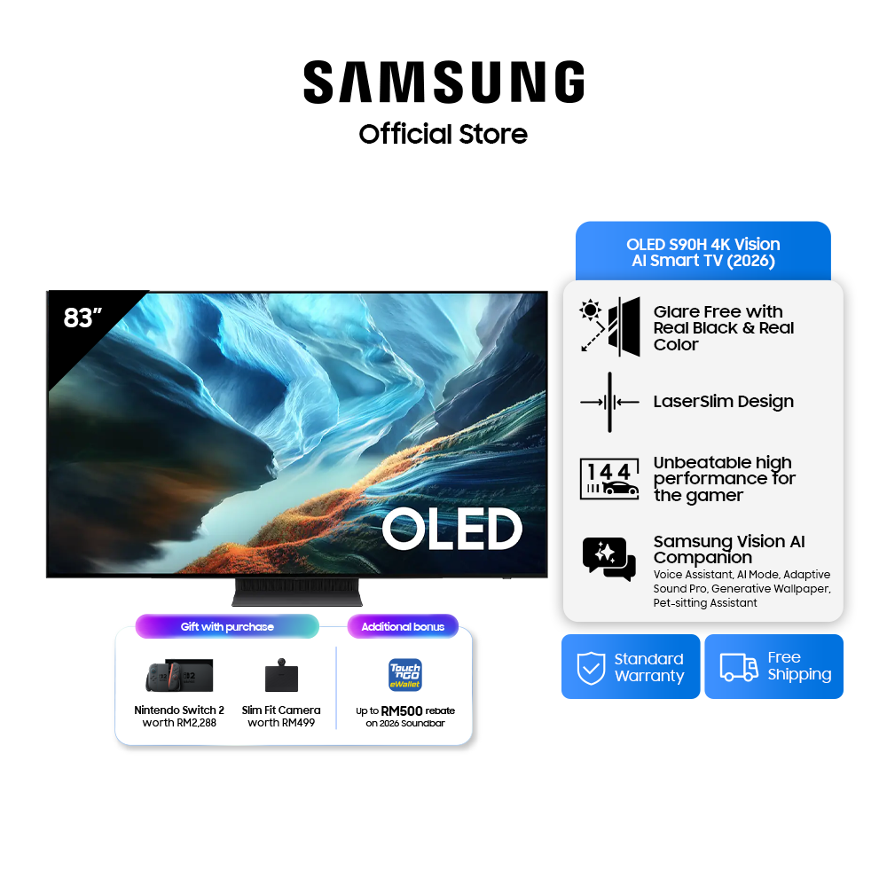 Samsung OLED S90H 4K Samsung Vision AI Smart TV (2026)