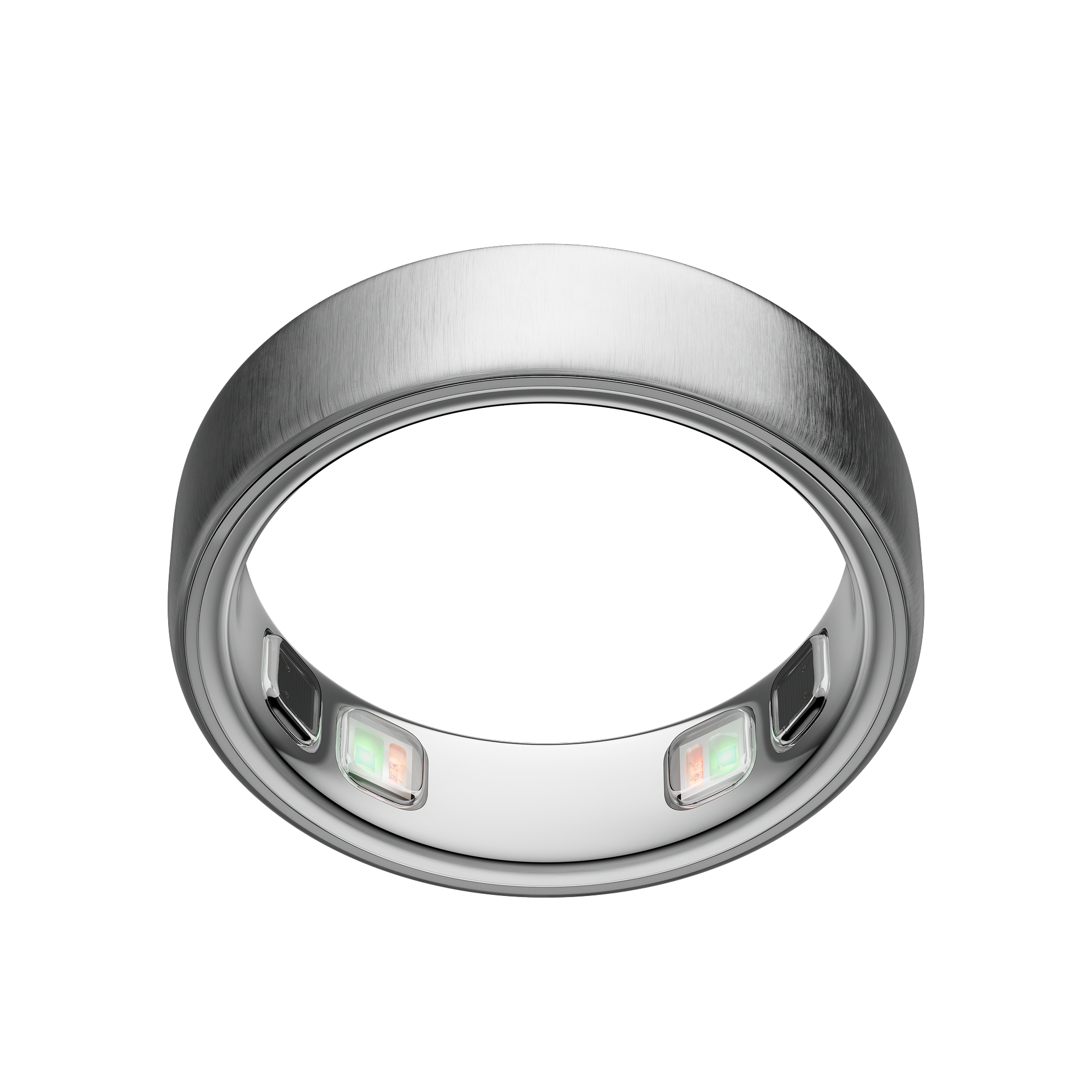 Oura Ring 5 Brushed Silver The worlds smallest smart ring- 24/7 Monitoring Heart Sleep Stress Bluetooth Waterproof