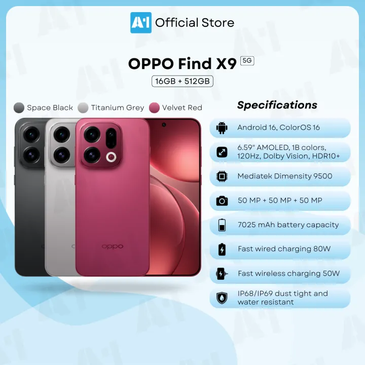 Oppo Find X9 | X9 Pro 5G (16GB+512GB) Original Oppo Malaysia Set | Lazada Malaysia