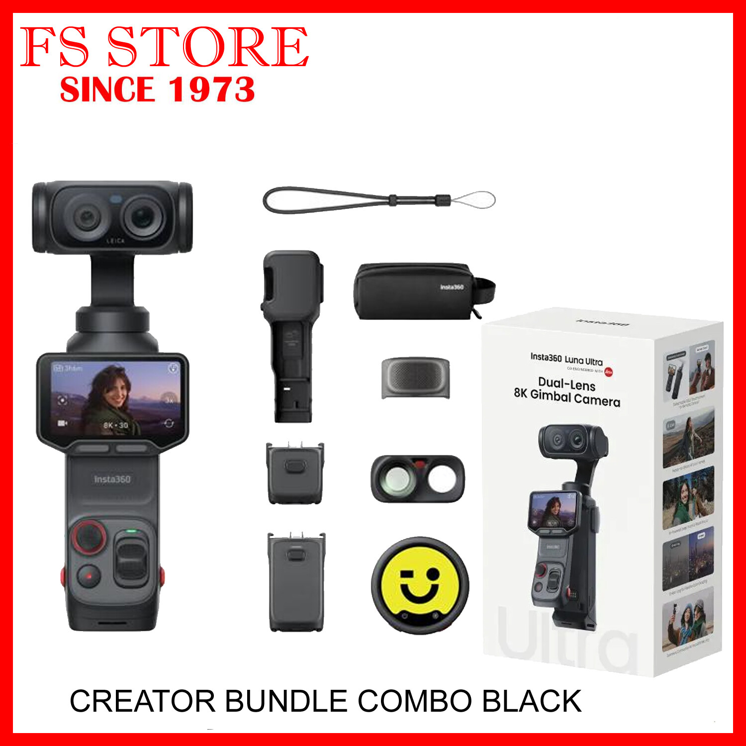 INSTA360 LUNA ULTRA DUAL LENS 8G GIMBAL CAMERA CO-ENGINEERED WITH LEICA