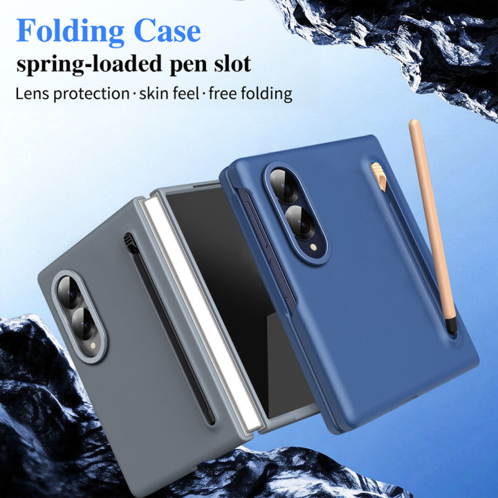 Samsung Galaxy Z Fold 8 / Wide/Ultra/Fold8 / Fold7 / Fold 6/5/4/3 5G Matte Skin-Feel Folding Case with Stylus Compatible with S Pen and Tempered Film | Lazada Malaysia