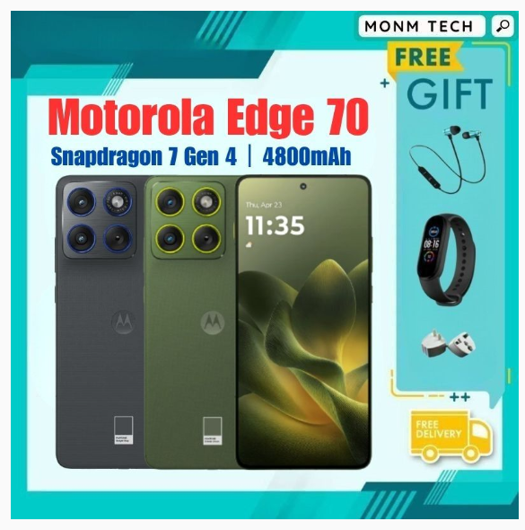 【Global Set】Motorola Edge 70 Fusion / Edge 70 Snapdragon 7 Gen 4 6.67 Inch 120Hz OLED IP68 Waterproof, 4800mAh 68W Fast | Shopee Malaysia