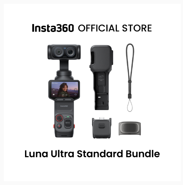 Insta360 Luna Ultra - 8K Vlogging Camera with Dual Leica Lenses, 12× Zoom, 1" Sensor, Detachable 2" Touchscreen, Triple AI Chip, Pocket Gimbal Camera for Vlog Photography | Shopee Malaysia