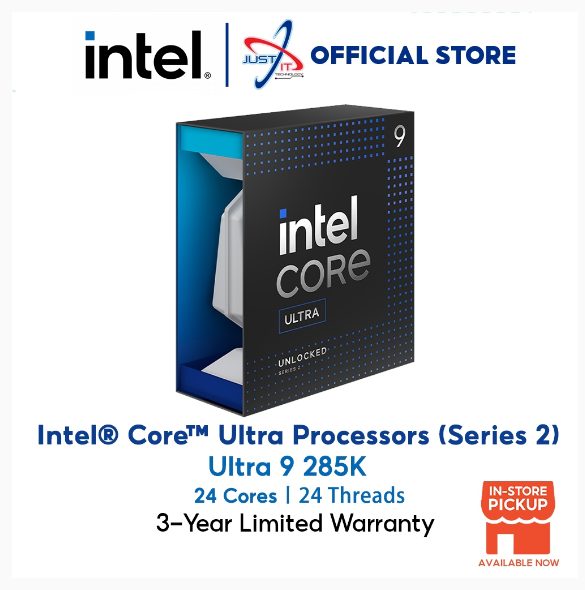 INTEL Core ULTRA 9 285K LGA1851 Processor ( 24 Cores / 24 Threads / Max Turbo Frequency 4.6GHZ / 36MB CACHE ) | Shopee Malaysia