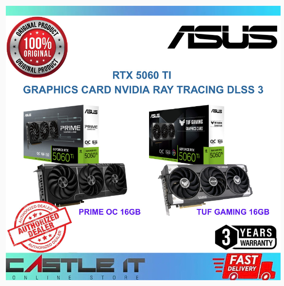 Asus RTX 5060 Ti OC 16GB TUF GAMING / PRIME 8GB GDDR7 GPU Graphics Card NVIDIA Ray Tracing DLSS 3 | Shopee Malaysia
