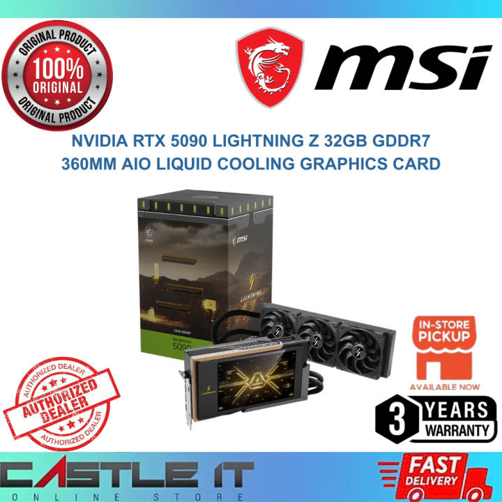 MSI NVIDIA RTX 5090 LIGHTNING Z 32GB GDDR7 360MM AIO Liquid Cooling Graphics Card | Lazada Malaysia