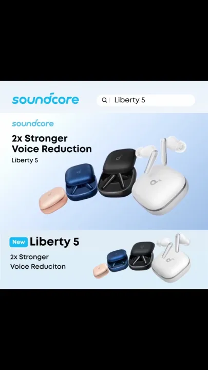 ORI [ By Anker ] SOUNDCORE Liberty 5 with ANC 3.0 Noise Cancelling Wireless Bluetooth Earbuds | Lazada Malaysia