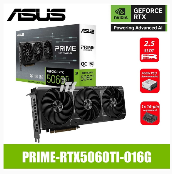 ASUS PRIME GeForce RTX 5060 Ti 8GB / RTX 5060 Ti 16GB OC GDDR7 Graphics Card | Shopee Malaysia