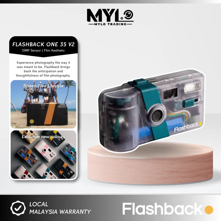 Flashback ONE35 V2 Camera - 13MP Sensor | Film Aesthetic | 27 Exposures | Built-In Flash | Lazada Malaysia