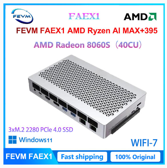 FEVM FAEX1 AMD Ryzen AI MAX+ 395 Radeon 8060S LPDDR5X PCle4.0 SSD Oculink Port WIFI7 MINI PC 16Cores/32Threads | Shopee Malaysia