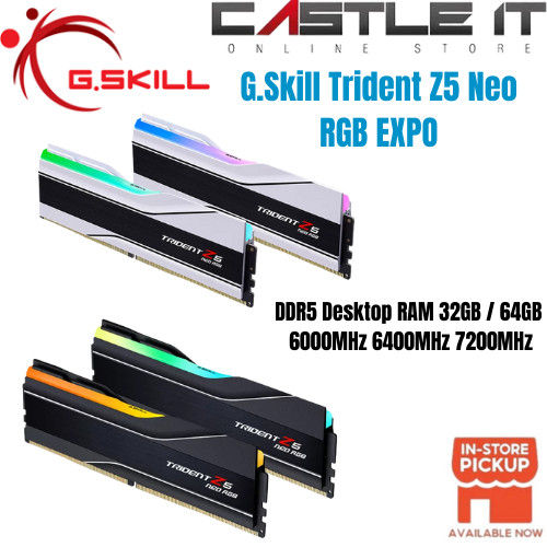 G.Skill Trident Z5 Neo RGB EXPO DDR5 Desktop RAM 32GB / 64GB 6000 6400 7200 MHz (CL26 CL28 CL32) | Lazada Malaysia