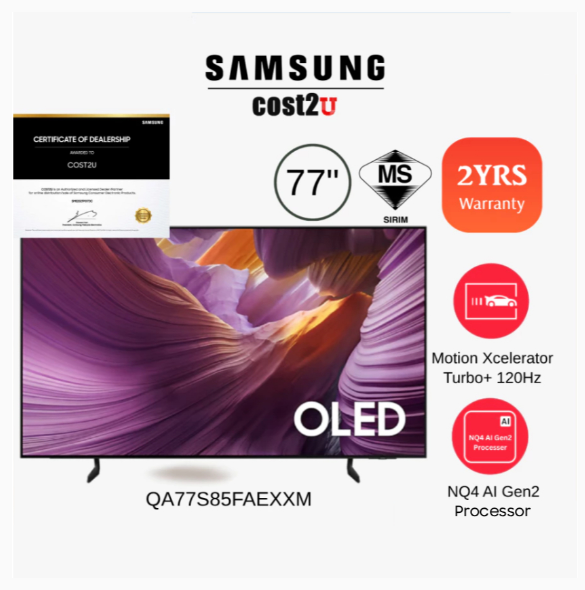 Samsung (77/65") S85F/S90H OLED 4K AI Smart TV | QA77S90DAEXXM QA65S90HAKXXM QA77S90HAKXXM (Television 电视机) | Shopee Malaysia