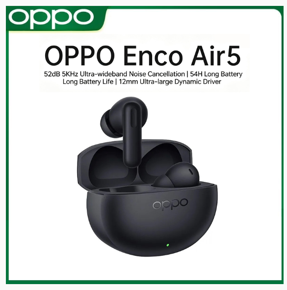 OPPO Enco Air5 True Wireless Earbuds 54H Long Battery Life 52dB Noise Cancellation Waterproof Low Latency Gaming | Shopee Malaysia