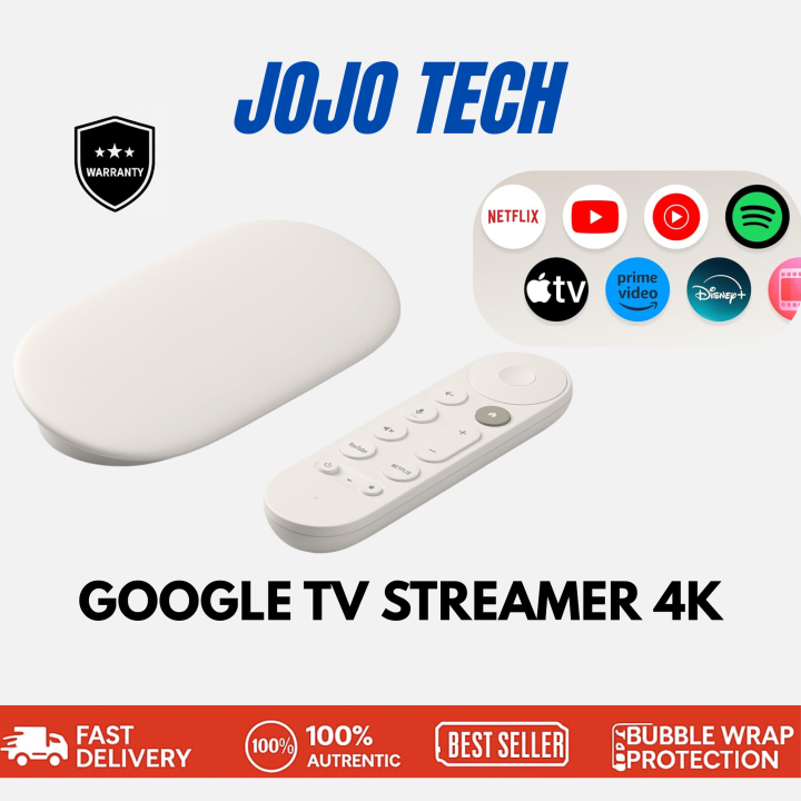 (Ready Stock) Google TV Streamer (4K) Android 10 32GB Netflix Certified Dolby Vision Atmos Up to 4K HDR 60 FPS HDMI 2.1 | Lazada Malaysia