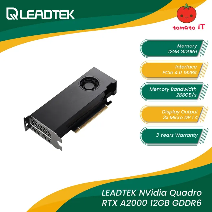 LEADTEK NVIDIA QUADRO RTX A2000 12GB GDDR6 | Lazada Malaysia